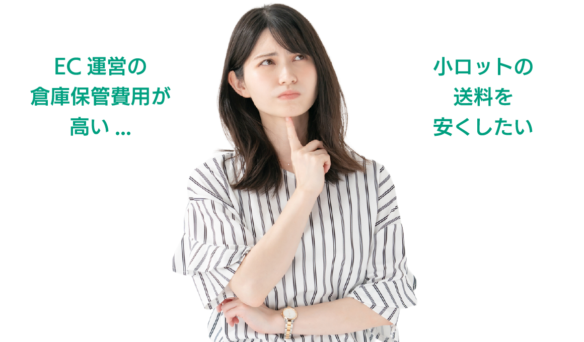 EC運営の倉庫管理費用が高い... 小ロットの送料を安くしたい